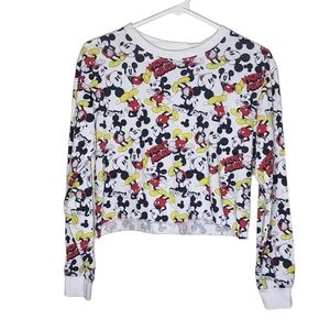 Disney Mickey Mouse Crop[ed Crewneck Sweatshirt Size Small